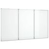 vidaXL Magnetna bijela ploča sklopiva 120 x 80 x 1,7 cm aluminijska