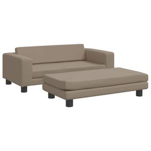 vidaXL Krevet za pse s produžetkom cappuccino 100x50x30cm umjetna koža