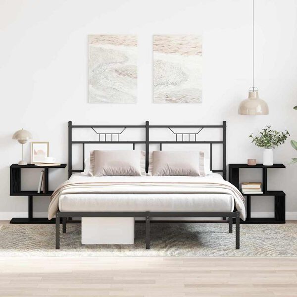 vidaXL Noćni ormar 2 pcs Crni hrast 50 x 30 x 51,5 cm