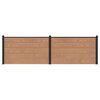 vidaXL Panel ograde 2 pcs WPC i aluminij Smeđa