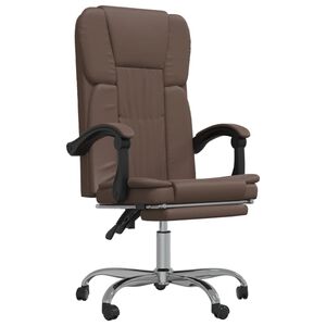vidaXL Uredski naslonjač od umjetne kože smeđi