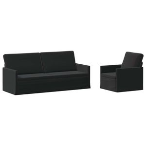 vidaXL Set sofe 2 pcs Crna Bar&scaron;un