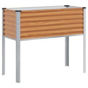 vidaXL Vrtna saksija Svijetlosmeđa 100 x 45 x 90 cm Cinkani čelik