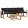 vidaXL Set vanjskih sofa 5 kom. Bijela i crna