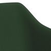 vidaXL Okretna blagovaonska stolica tamnozelena bar&scaron;unasta
