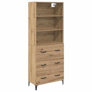 vidaXL Highboard Umjetnički hrast 69,5 x 34 x 180 cm Konstruirano drvo