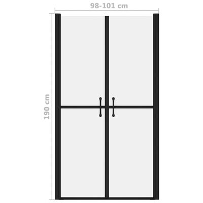 vidaXL Vrata za tuš-kabinu matirana ESG (98 - 101) x 190 cm