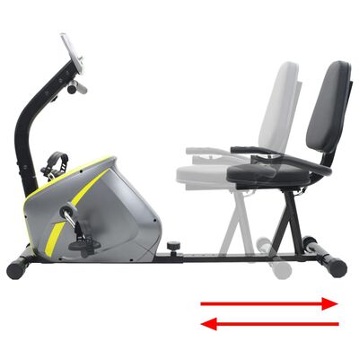 vidaXL Magnetski ležeći bicikl za vježbanje s mjerenjem pulsa