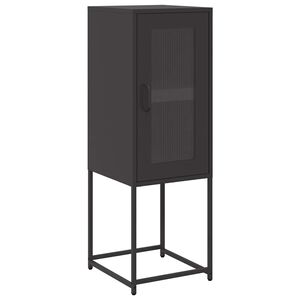 vidaXL Komoda crna 36x39x107 cm Hladno valjani čelik