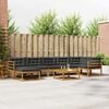 vidaXL Set vanjskih sofa s jastukom 8 pcs Prirodna i antracit