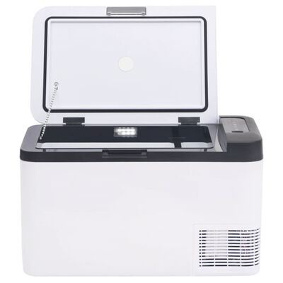 vidaXL Prijenosni hladnjak s ručkom crno-bijeli 18 L PP i PE