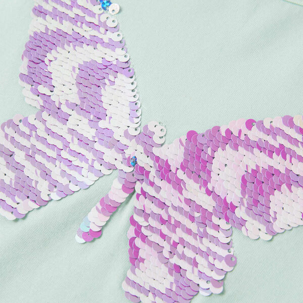 Dječja majica sa &scaron;irokim rukavima svijetla boja mente 128