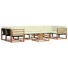 vidaXL Set vanjskih sofa s jastukom 8 pcs Prirodna i krem