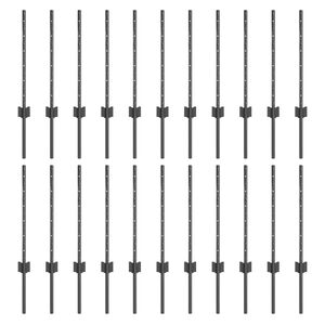 vidaXL Stup za ogradu 22 pcs Siva 100 cm Čelik