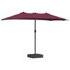 vidaXL Vrtni suncobran Bordeaux Crvena 385 x 209 x 244 cm Poliester