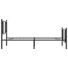 vidaXL Metalni okvir kreveta uzglavlje i podnožje crni 100x200 cm