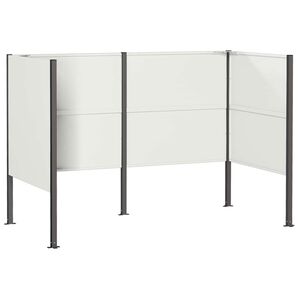 vidaXL Ekran za kante za smeće 167 x 85 x 113 cm Čelik Bijela