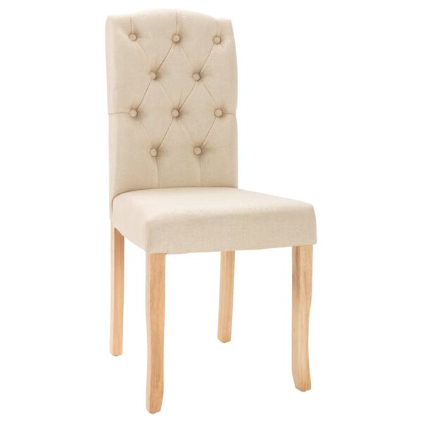 vidaXL Blagovaonske stolice od tkanine 4 kom krem