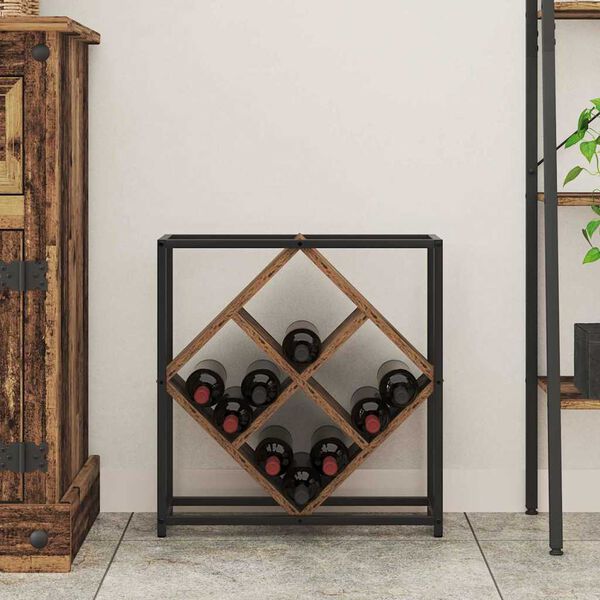 vidaXL Stalak za vino Staro drvo 51 x 18 x 52,5 cm Konstruirano drvo
