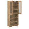 vidaXL Highboard Umjetnički hrast 69,5 x 34 x 180 cm