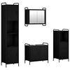 vidaXL Set ormarića za kupaonicu 4 kom. Crni hrast 40 x 36 x 181 cm