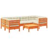 vidaXL 7-dijelni set vrtnih sofa s jastucima vo&scaron;tano smeđi od borovine