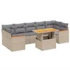 vidaXL 8-dijelni set vrtnih sofa od poliratana s jastucima bež