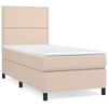 vidaXL Krevet s oprugama i madrac cappuccino 80x200 cm od umjetne kože