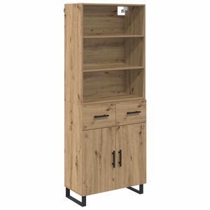 vidaXL Highboard Umjetnički hrast 69,5 x 34 x 180 cm Konstruirano drvo