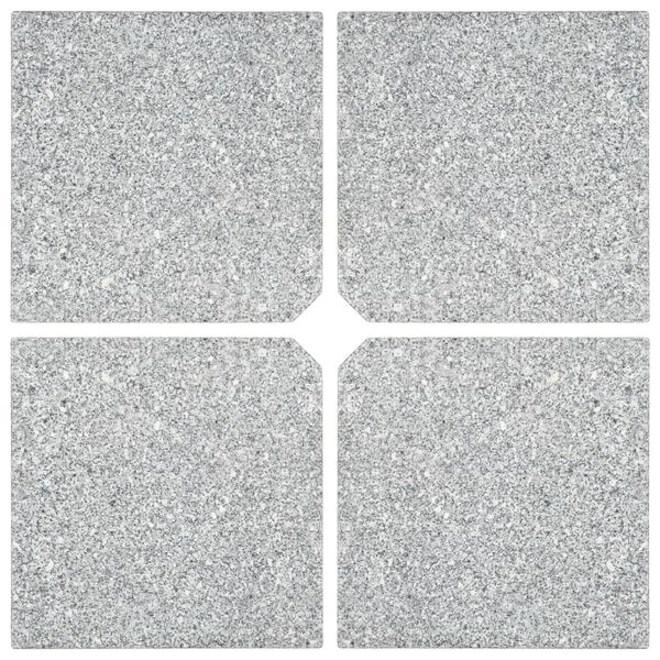 vidaXL Utezi za suncobran 4 kom sivi granitni kvadratni 100 kg