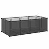 vidaXL Kavez za male životinje crni 144 x 74 x 46,5 cm PP i čelik