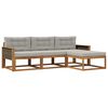 vidaXL Set vanjskih sofa 4 kom. Prirodna i Svjetlosiva