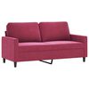 vidaXL 3-dijelni set sofa s jastucima crvena boja vina bar&scaron;unasti