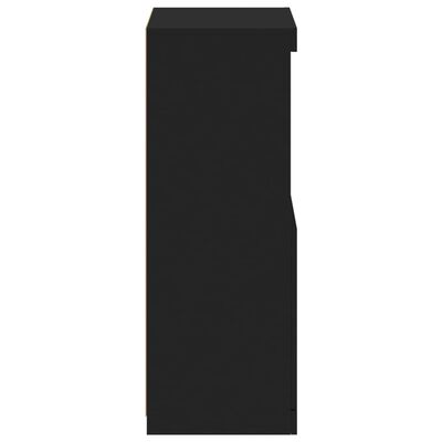 vidaXL Komoda s LED svjetlima crna 41x37x100 cm