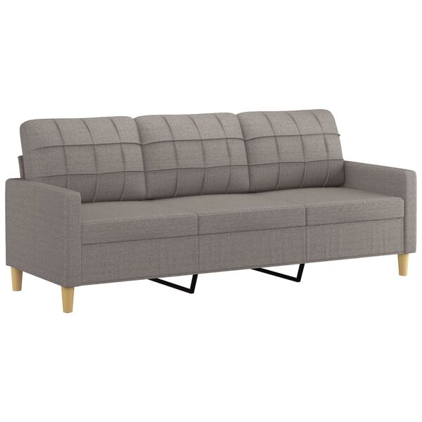 vidaXL 2-dijelni set sofa s jastucima smeđesivi od tkanine