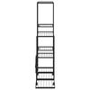 vidaXL Stalak za cvijeće s kotačima 94,5 x 25 x 92,5 cm crni metalni