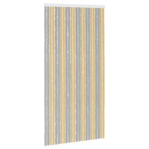 vidaXL Zavjesa protiv insekata Chenille Siva i bež 100 x 200 cm