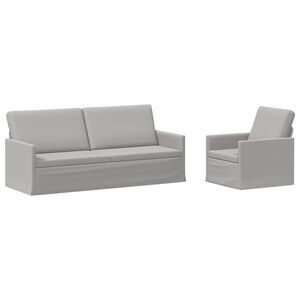 vidaXL Set sofe 2 pcs Oblačnosiva Tkanina