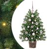 vidaXL Umjetno božićno drvce s 150 LED svjetlima Zelena 75 cm PE i PVC