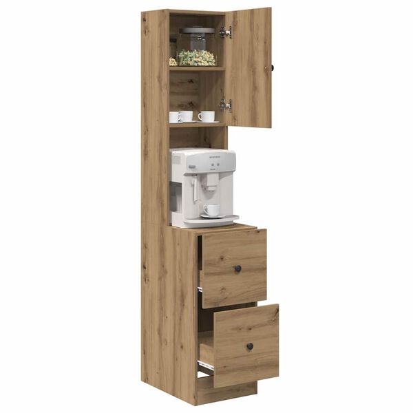 vidaXL Kuhinjski bufet s ladicama Umjetnički hrast 32 x 50 x 180 cm