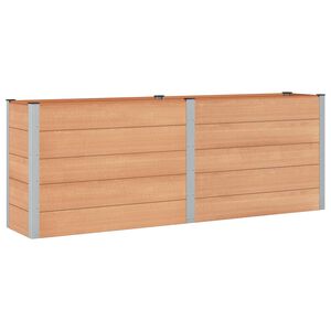 vidaXL Povi&scaron;ena vrtna gredica Smeđa 250 x 50 x 91 cm WPC i aluminij