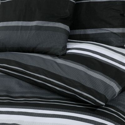 vidaXL Set posteljine za poplun crno-bijeli 225x220 cm pamučni