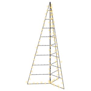 vidaXL Metalno božićno drvce s LED svjetlima KUOPIO 210 cm