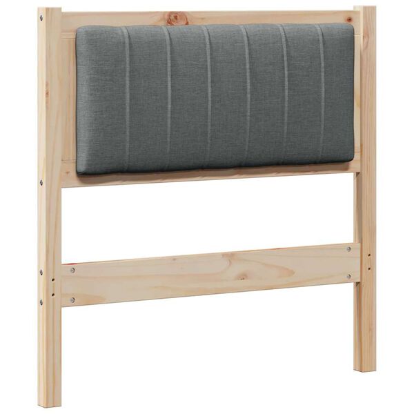 vidaXL Tapecirani uzglavlje Smeđa 75 cm Čvrsto borovo drvo