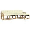 vidaXL Set vanjskih sofa 5 kom. Bijela i krem