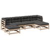 vidaXL 6-dijelni set vrtnih sofa od masivne borovine s jastucima