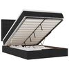 vidaXL Otomanski krevet s madracem i LED crni 140x190 cm tkanine