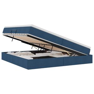 vidaXL Krevet s madracem i skladi&scaron;tem Plava 200 x 200 cm Poliester