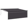 vidaXL Skrovita tenda Antracit 400 &times; 300 cm Poliester i aluminij