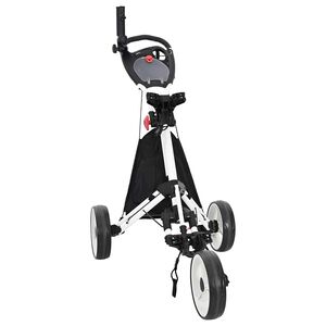 vidaXL Golf Trolej Crna i bijela 100 x 69 x 114 cm Aluminij